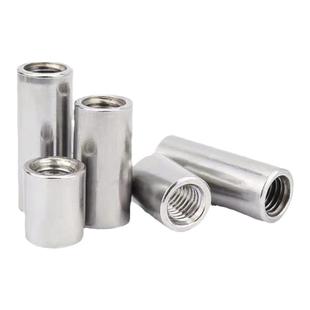 304不锈钢加长加厚圆螺母圆柱焊接螺帽非标定制 M3M4M5M6M8M10M12