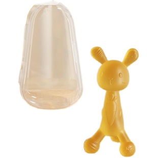 磨牙棒婴儿牙胶0-3-4-6个月以上口欲期玩具宝宝小兔子硅胶咬咬胶