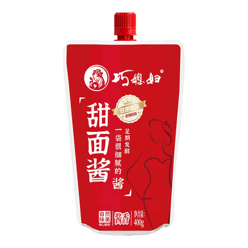 巧媳妇甜面酱袋装家用调味凉拌炒菜调味烤鸭卷饼葱蘸酱夹馍400g