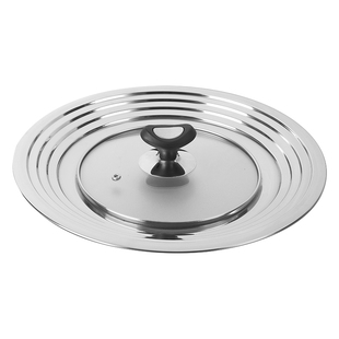 聪明盖24cm不锈钢锅盖通用26可视盖子28家用炒锅汤锅蒸锅玻璃盖30