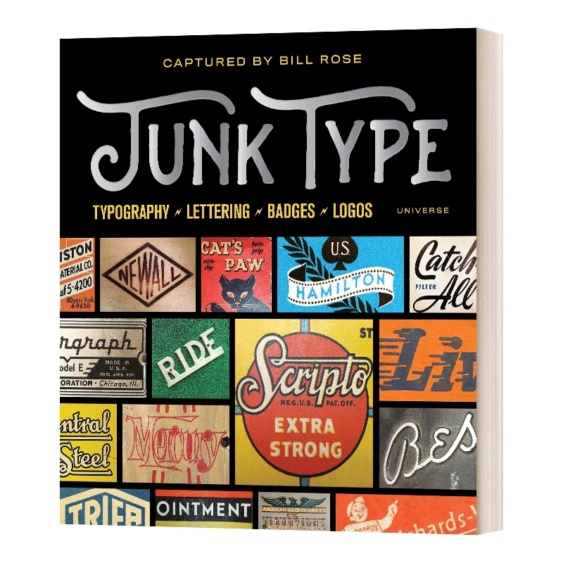 英文原版 Junk Type Typography Lettering Badges Logos 印刷字体-刻字-徽章-标志 精装 英文版 进口英语原版书籍