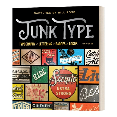 英文原版 Junk Type Typography Lettering Badges Logos 印刷字体-刻字-徽章-标志 精装 英文版 进口英语原版书籍
