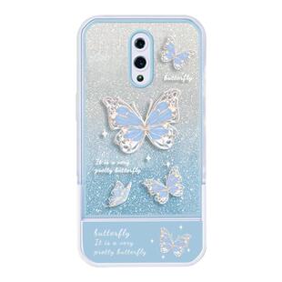 适用于OPPOReno手机壳新款Reno2网红创意闪粉蝴蝶支架全包硅胶软壳2Z高级感ins不会撞壳的防摔保护套OPPO外壳