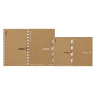 日本kokuyo国誉Campus牛皮纸软线圈本子B5加厚笔记本复古学生护眼横线方格空白本子A5螺旋记事本不易硌手文具