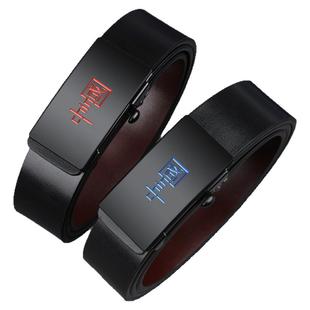 卡帝乐鳄鱼无牙内穿皮带男真皮腰带自动扣青年休闲百搭牛皮裤腰带