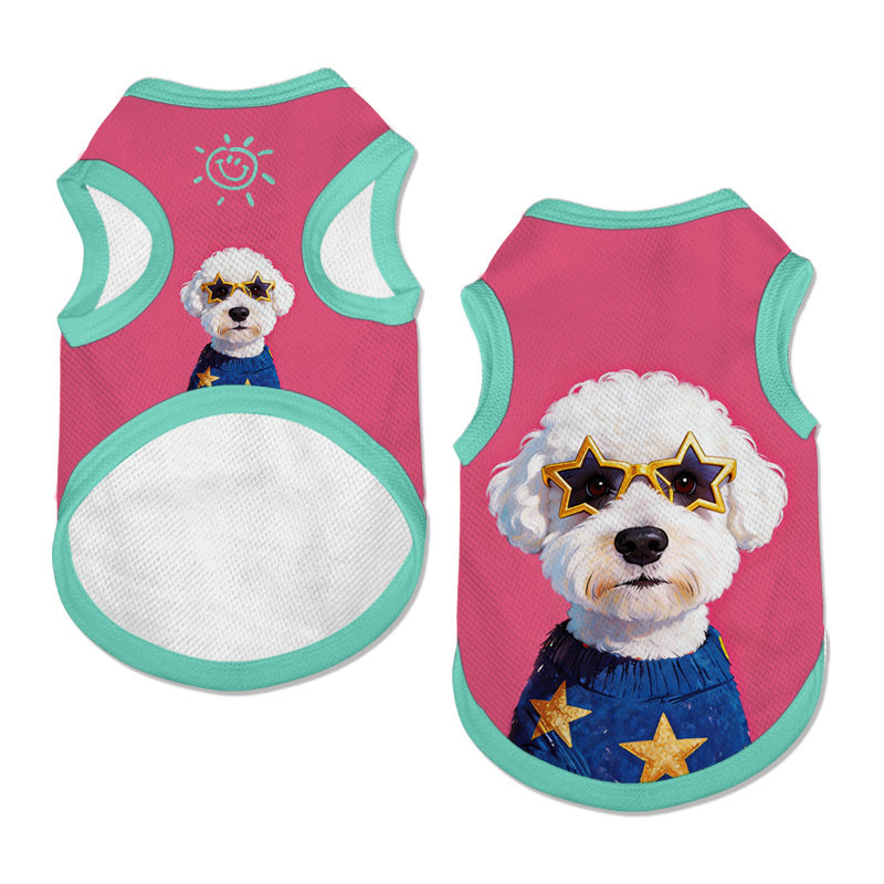 时尚眼镜猫猫狗狗可爱宠物背心