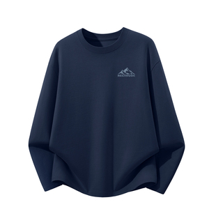 真维斯男士t恤长袖2026春季新款纯棉打底衫男款宽松圆领男生衣服Q