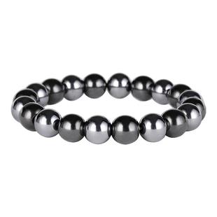 天然太赫兹磁石手链磁疗保健磁性黑胆石手串男女助睡眠抗疲劳手环