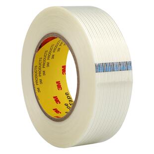 正品3M8915纤维胶带强力高粘度无痕单面透明防水耐高温条纹重物捆绑固定抗拉冰箱电子电器金属家具包装专用贴