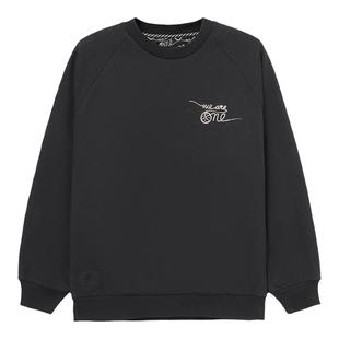 李宁韦德之道艺术家DFT运动休闲宽松加绒圆领套头卫衣AWDRE79