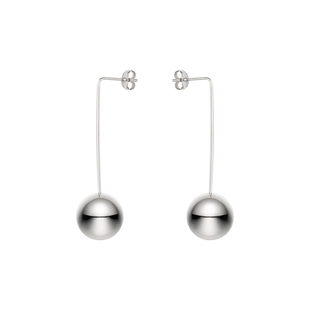 SUDROV素觉耳坠 简约大气设计感耳钉个性925银耳环气质长款耳饰女