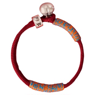 庆祥泰正品999纯银红绳手链柿柿如意男女士款马本命年红手绳礼物