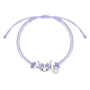 潮色绘x三丽鸥库洛米纯银手链女款实用儿童编织手绳生日新年礼物