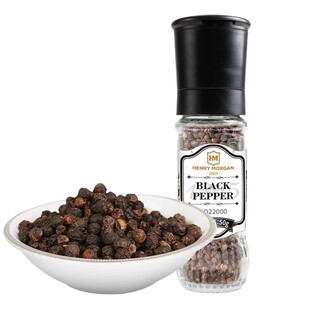 亨利摩根黑白胡椒粒海盐研磨器健身烧烤家用进口黑胡椒粉旗舰店