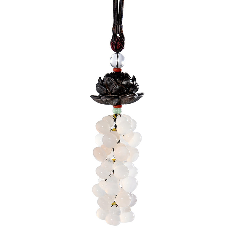 皇嘉汽车挂件玉石葫芦莲花装饰品