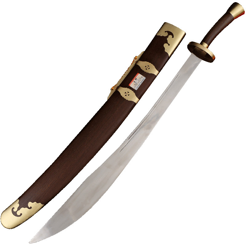 龙泉古羽宝刀 铜装太极软刀不锈钢陈式武术硬刀半硬刀未开刃