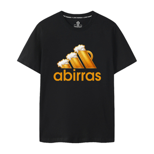 2026新款短袖T恤朋友聚会搞笑T恤啤酒喝酒衣服夏季烧烤恶搞趣味