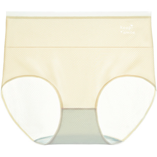 红豆女高腰冰丝网眼内裤纯棉抗菌裆透气薄收腹三角裤