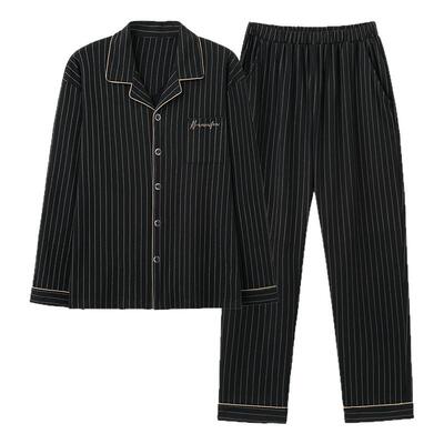 睡衣男秋季纯棉长袖休闲时尚男士