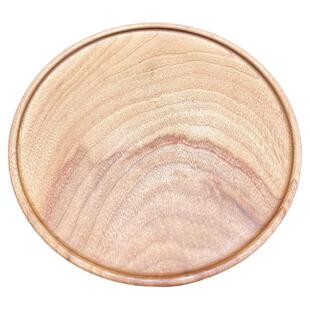 香樟木干泡茶盘原木壶托杯托壶承整挖实木圆盘托盘收纳简约木果盘