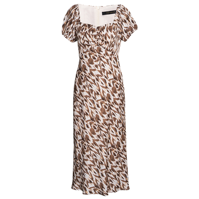 罗衣高级花色鱼尾摆连衣裙