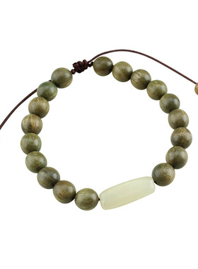 古忆时光绿檀木手串民族风手饰品