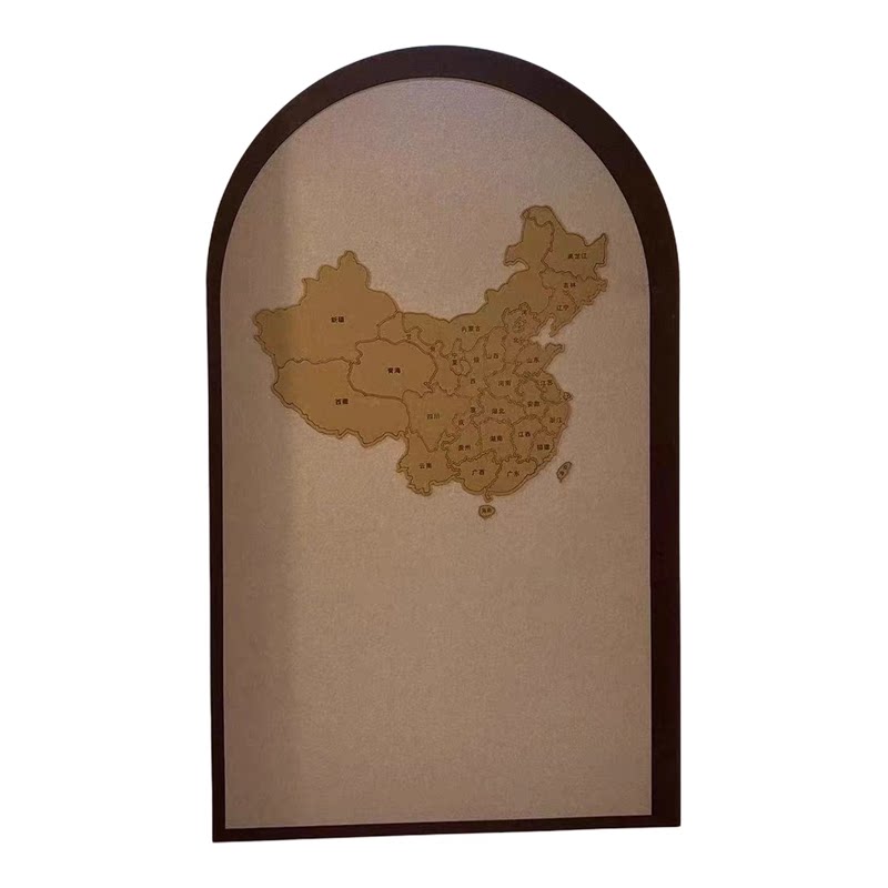 创意网红毛毡板地图装饰品