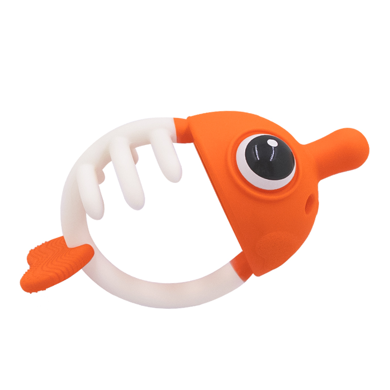 妈贝乐小丑鱼牙胶小月龄牙胶磨牙棒蘑菇安抚口欲期防吃手2-12月