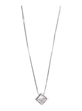 ins冷淡风简约小方块女项链