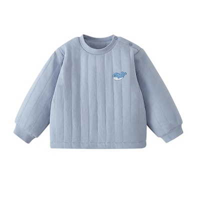 婴儿夹棉上衣宝宝保暖内衣