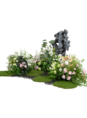 仿真花绿植造景装饰庭院园景布置