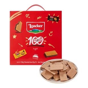 山姆代购莱家意大利进口混合巧克力味薄脆威化饼干礼盒装零食点心