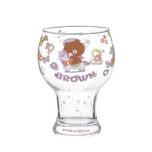 LINE FRIENDS啤酒杯玻璃杯果汁杯酒杯喝水杯女可爱家用牛奶杯子