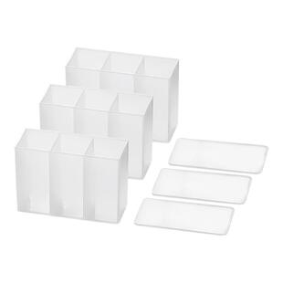 镜柜收纳盒柜门卫生间壁挂式免打孔透明简约口红化妆品收纳分隔盒