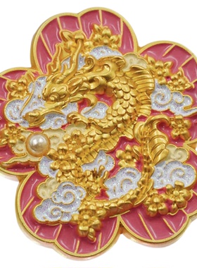龙来运转天坛礼物金属胸针
