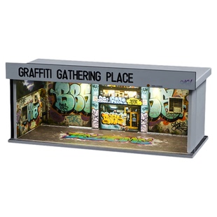 1:64车模场景微缩模型展示盒适用tomy卡适用minigt收纳停车场