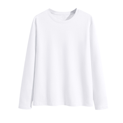 名创优品白色长袖t恤打底衫