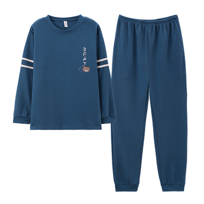 男宽松韩版休闲长袖家居服套装