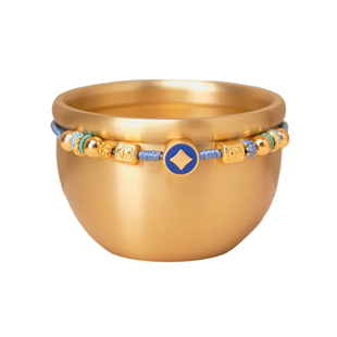 逅里「幸运星」黄铜聚宝盆 招财一桶金小摆件 新年装饰开运礼物