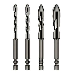 超强四刃金刚钻瓷砖打孔钻头六角柄十字手电钻混凝土磁砖玻璃钻孔