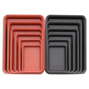 花博士长方形树脂塑料加厚加深花盆磨砂托盘垫底座接水大号特大号