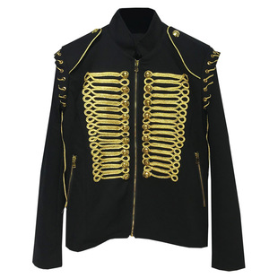 宫廷风金绳刺绣坎肩重工夹克外套夜店男装演出服大片摄影拍戏上衣