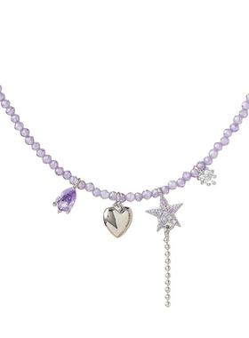 卡洛美星语心愿项链女ins风潮酷百搭锁骨链小众设计高级气质颈链