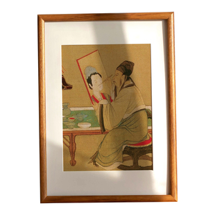 新中式实木方形画框空框挂摆装裱木质长方形相框裱框拼图框书法框