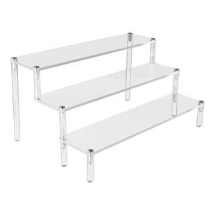 盲盒展示架收纳小手办盒子亚克力置物架泡泡玛特模型摆件阶梯展柜