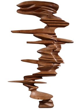 大型木雕工艺抽象人物玄关