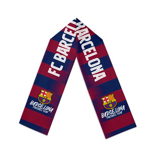 巴萨队服足球迷服亚马尔莱万梅西围巾围脖男女户外防风保暖披肩