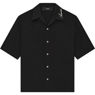AMIRI 早秋男装 撞色LOGO印花短袖衬衫