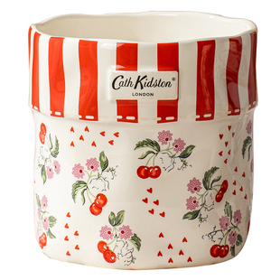 英国Cath kidston陶瓷收纳桶大容量储物罐桌面收纳桶创意陶瓷罐