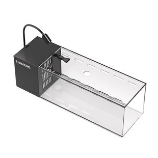 鱼缸六角恐龙鱼专用缸桌面造景蝾螈饲养缸一体成型溪流缸侧滤鱼缸